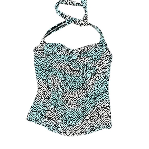 Assets Spanx Sarah Blakely Halter Swim Top Womens S Small Semi Padded Tankini - Picture 2 of 12
